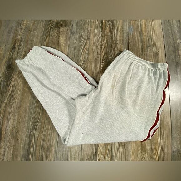VINTAGE Finish Line Fleece Track Pants Adult M/L Cotton Acrylic Gray Sweatpants